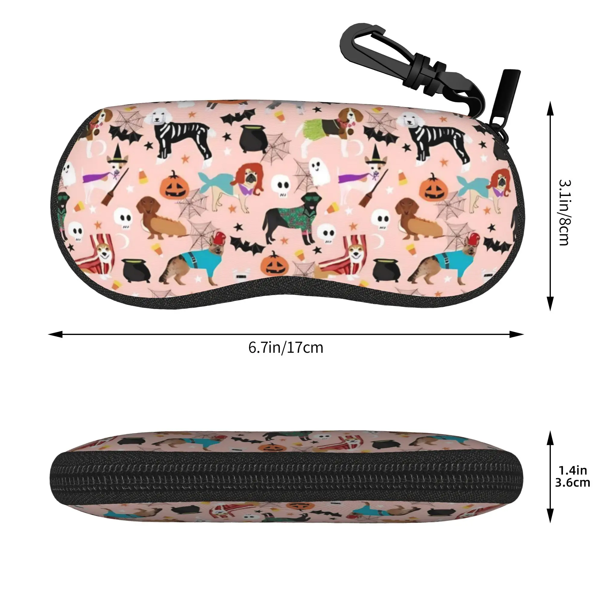 Halloween Dachshund Glasses Case Men Women Anti-Fall Box Dogs Animal Sunglasses Storage Box Sunglasses Box