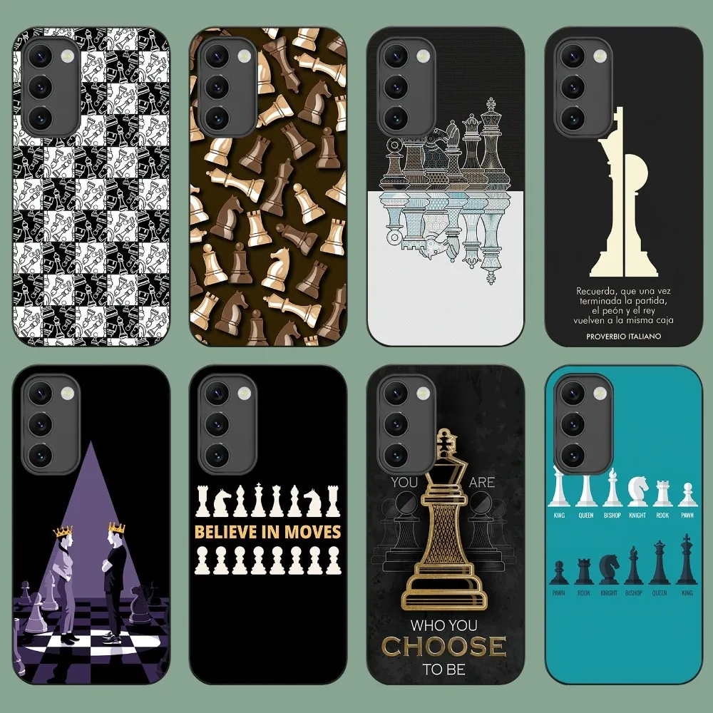 Chess Board Pieces Phone Case For Samsung Galaxy S20 S21 S22 S23 Fe Lite Plus Ultra Note Shell