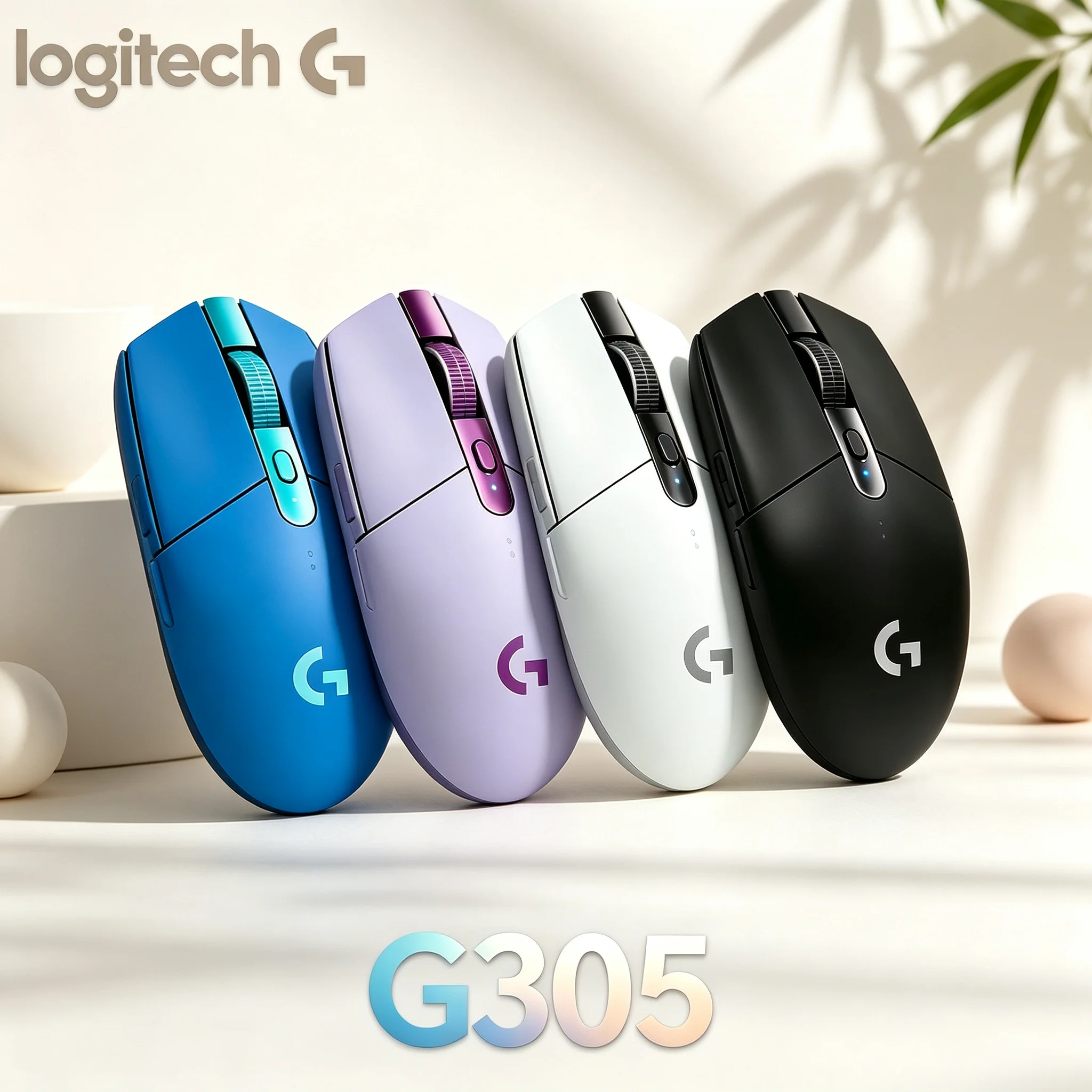 Logitech G305 Multi‑Colour Wireless Esports Mouse HERO Optical Sensor 250‑Hour Battery Ergonomic Mice For PC Notebook Gaming Off