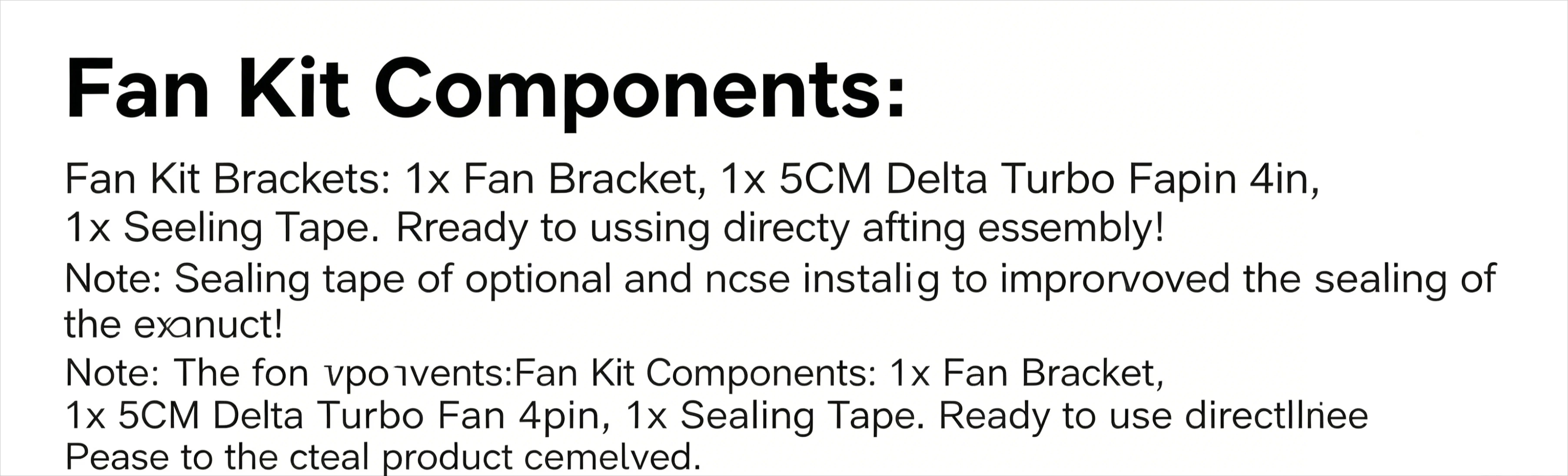 Quiet 4-Wire Delta Turbo Cooling Fan, Compatible with for NVIDIA for Tesla P4 M4 T4 GPU Total length of the fan bracket: 24 cm - view 4