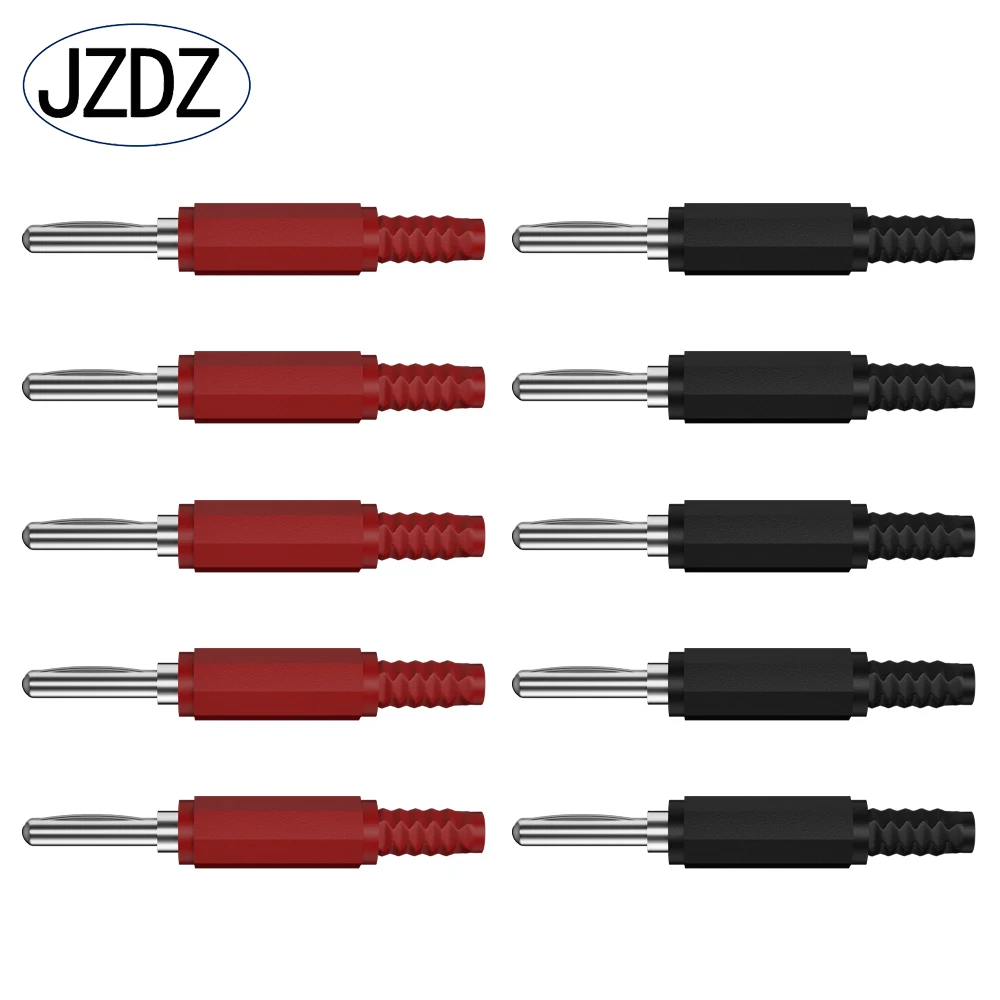 JZDZ 10PCS 4MM Copper Nickel Plated Banana Plug Can Be Connect Test Probes For Speaker AmplifierJ.10023