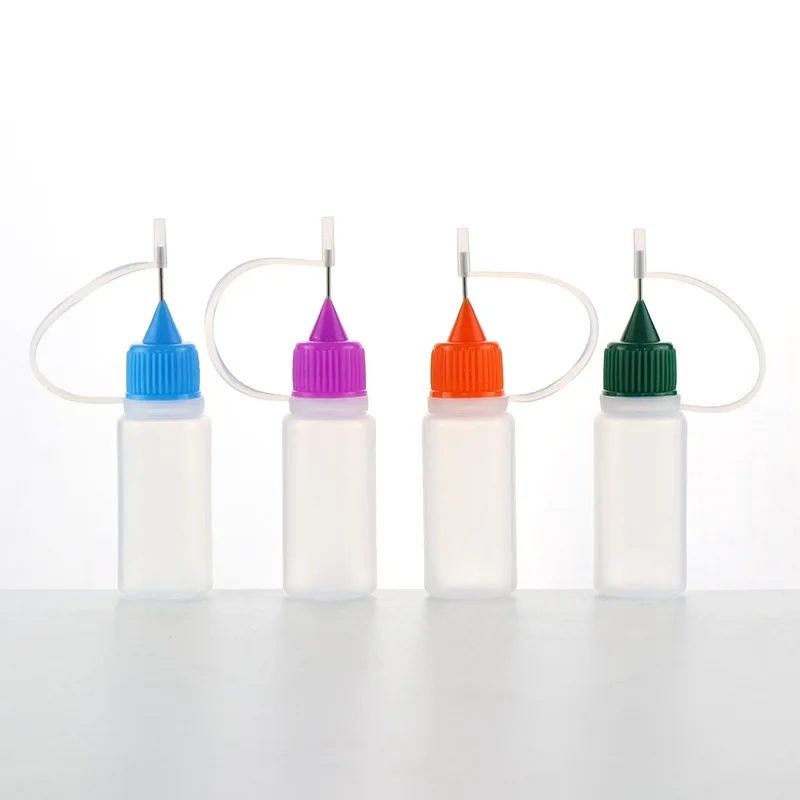 5Pcs 3ml-120ml Empty Precision Tip Applicator Bottles Sealed Squeezable DIY Quilling Craft Bottle Refillable Acrylic Painting