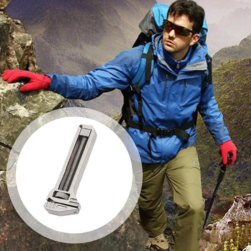 Portable Titanium Multitool Combines Bottle Opener Tungsten Attack Head Nail Puller And Caliper Outdoor Camping