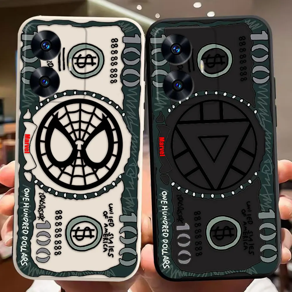 

Marvel Money The Avengers Logo Phone Case For Realme C65 C63 C55 C53 C33 C30 C21Y C20 C12 C11 P35 GT NEO 2 XT 20 30 50I 50 Case