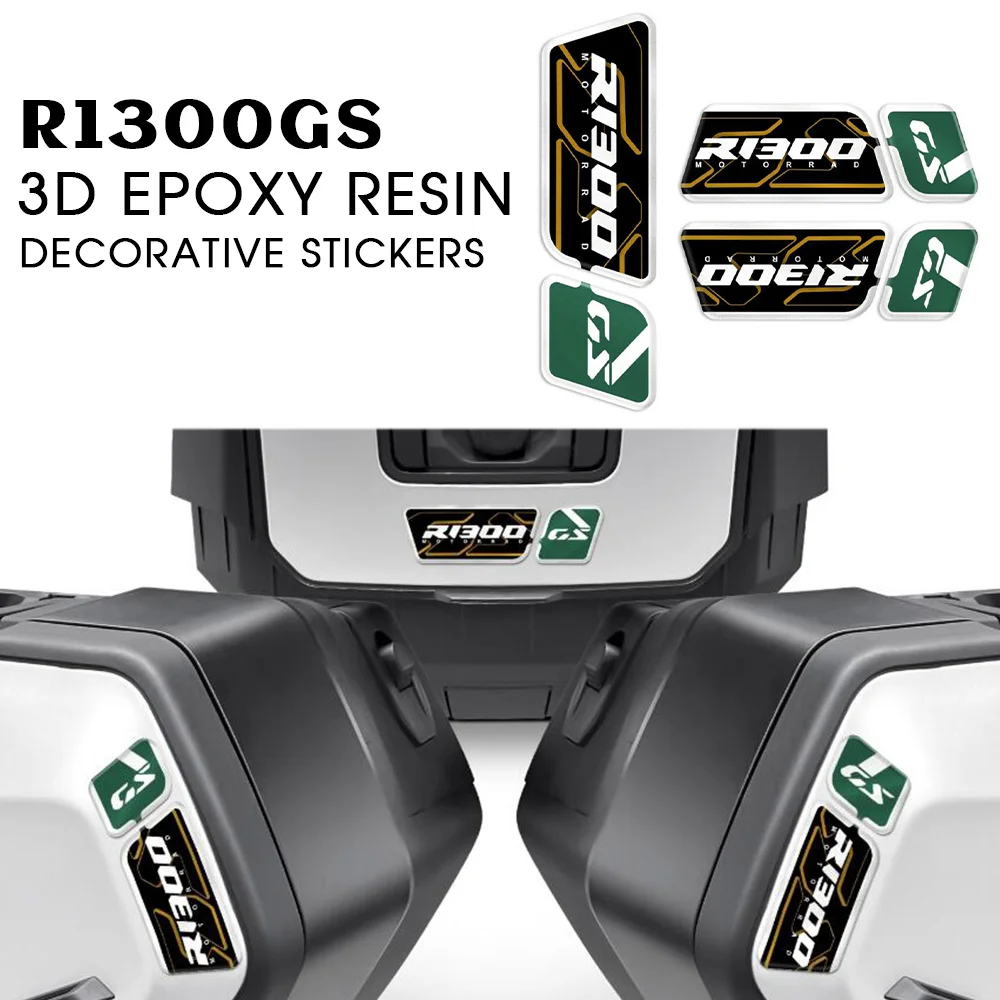 

Для BMW R1300GS R1300 GS 3D декоративные наклейки из эпоксидной смолы GS1300 защитные наклейки для багажа 1300GS наклейки на чемодан