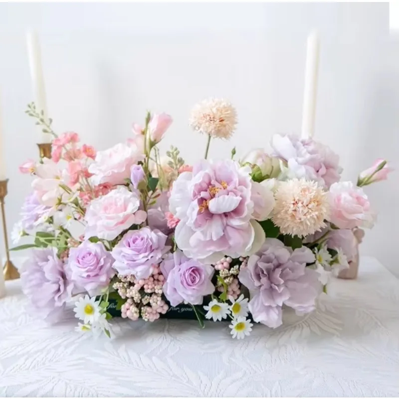 

Scented Artificial Silk Rose Bouquet Christmas and New Year Decorative Flowers centerpiece for Wedding and Home Decoration