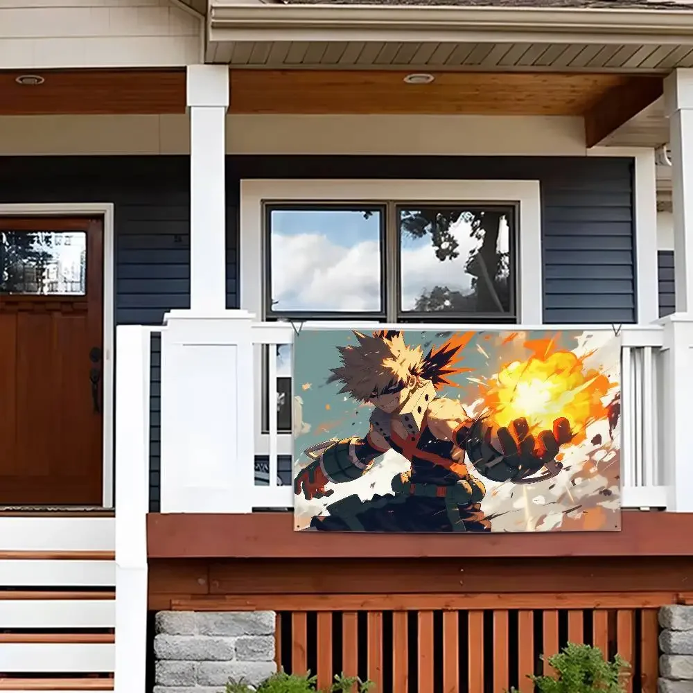 My Hero Academy Bakugou Katsuki American Flag Custom Flags Wall Hanging Tapestry Outdoor Decorative flag Background Blanket
