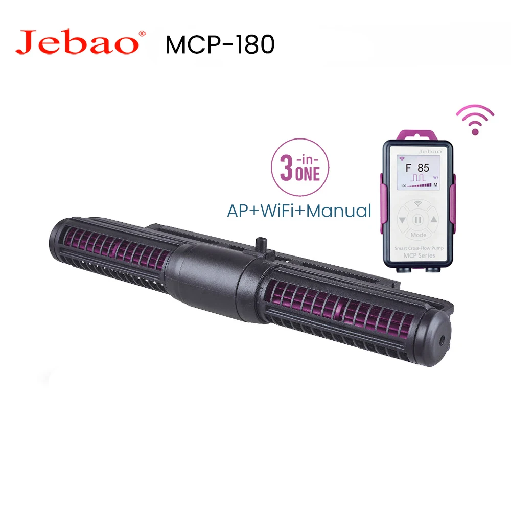 Jebao/Jecod MCP-180 WiFi App Control Smart Aquarium Fish Tank Cross-Flow Circulating Pump Wavemaker with LCD Display Controller