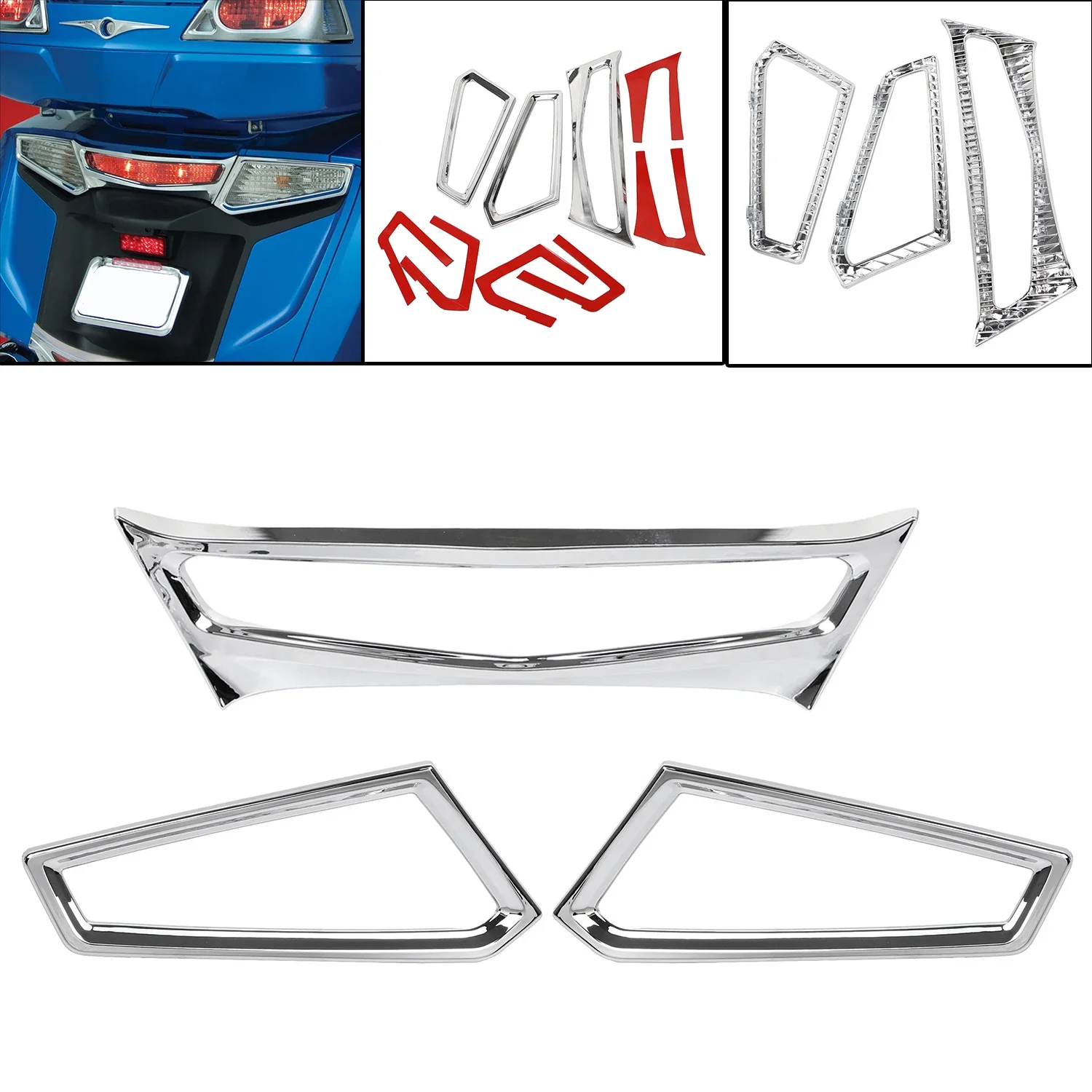 

Хромированная накладка на задний фонарь мотоцикла для Honda Goldwing 1800 GL1800 Gold Wing GL 1800 2012-2017 с поддержкой Airbag Audio/Comfort