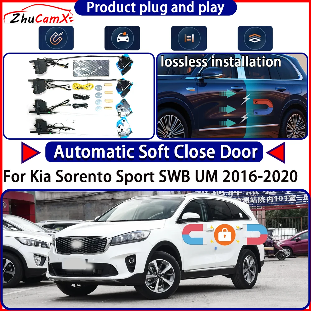 OEM Electric Door Lock Actuator for Kia Sorento Sport SWB UM 2016-2020 Soft Close Door Kit Power Latch System Auto Door Easy