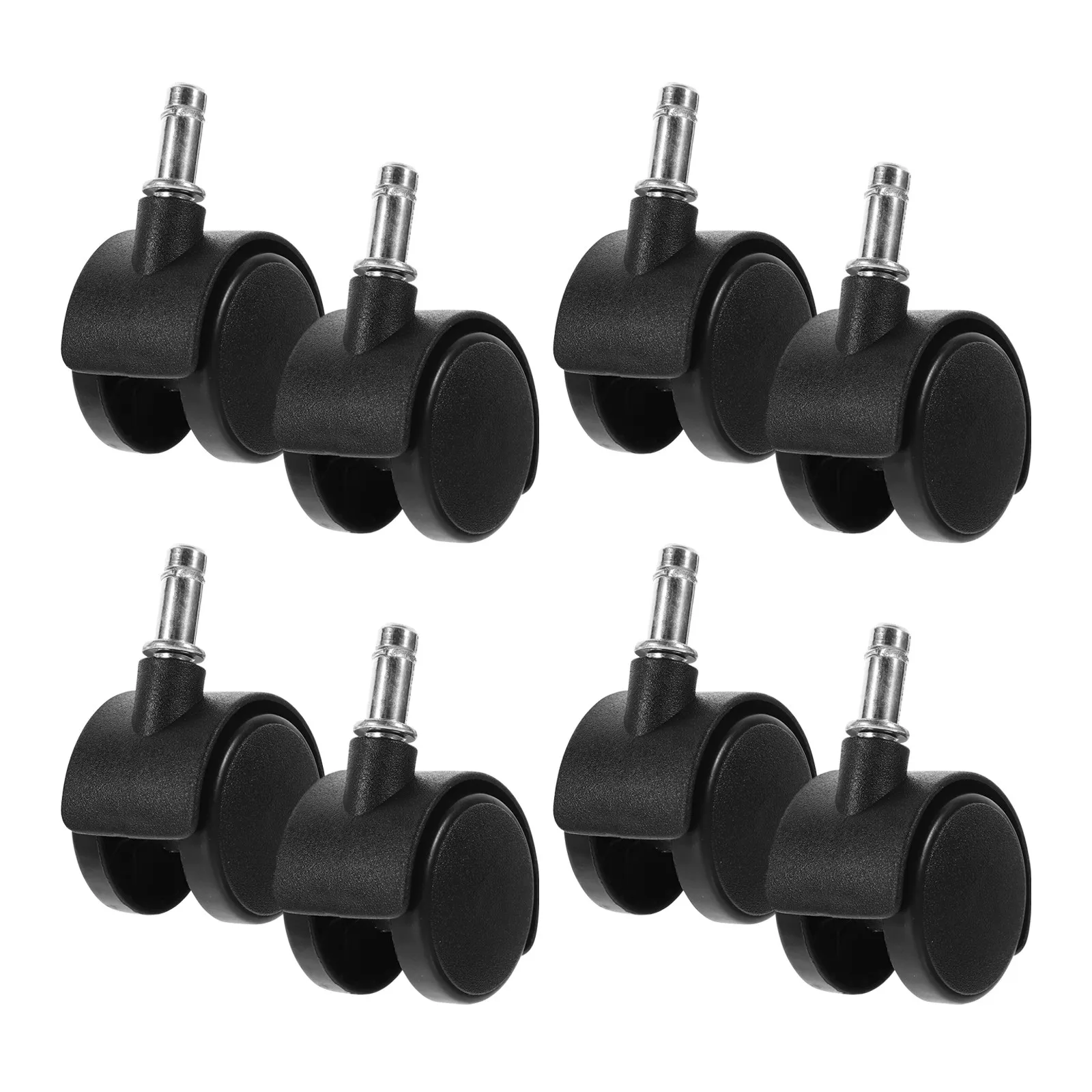 8Pcs Universal Stem Locking Swivel Casters Replacement Wheels Heavy Duty Waste Container Dolly Trash Bin Cart Rolling Non