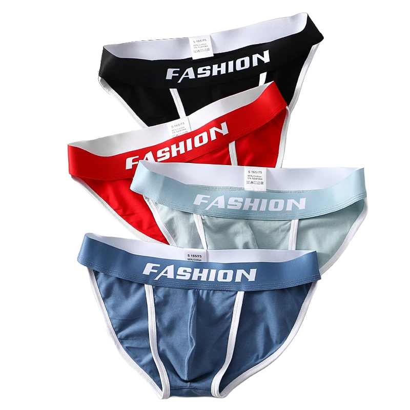 

Summer High Slit Mens Underwear Briefs Cotton Material Breathable Youth Male Panties Sexy Lingerie Undies Cueca Masculina Slips