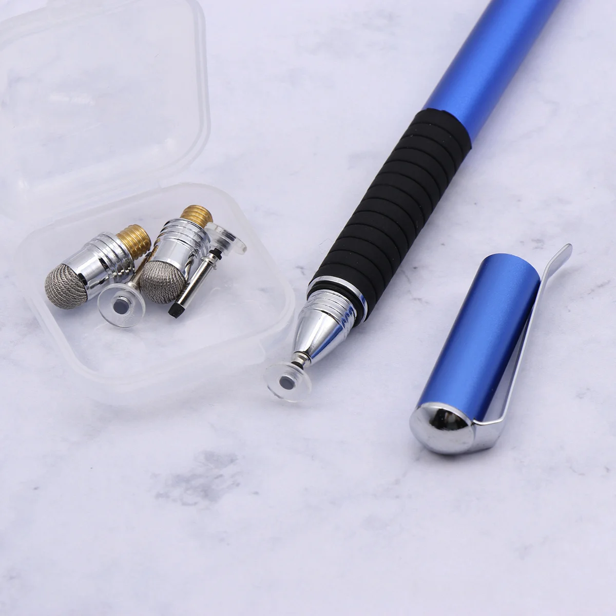 

5 шт., набор емкостных ручек, металлический стилус 2-в-1, двухсторонняя ручка для сенсорного экрана, сменные наконечники, инструмент для рукописного ввода для планшетов