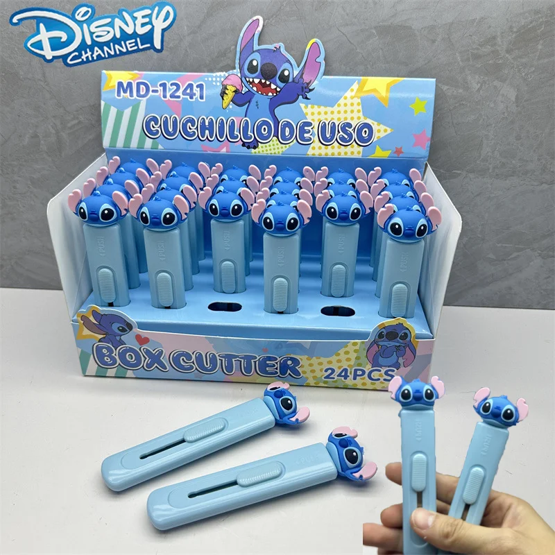 Disney Stitch Art Knife Kawaii Children Creative DIY Paper Cutting Knife Express Box Cutter Gift Wholesale Kid Birthday Gifts