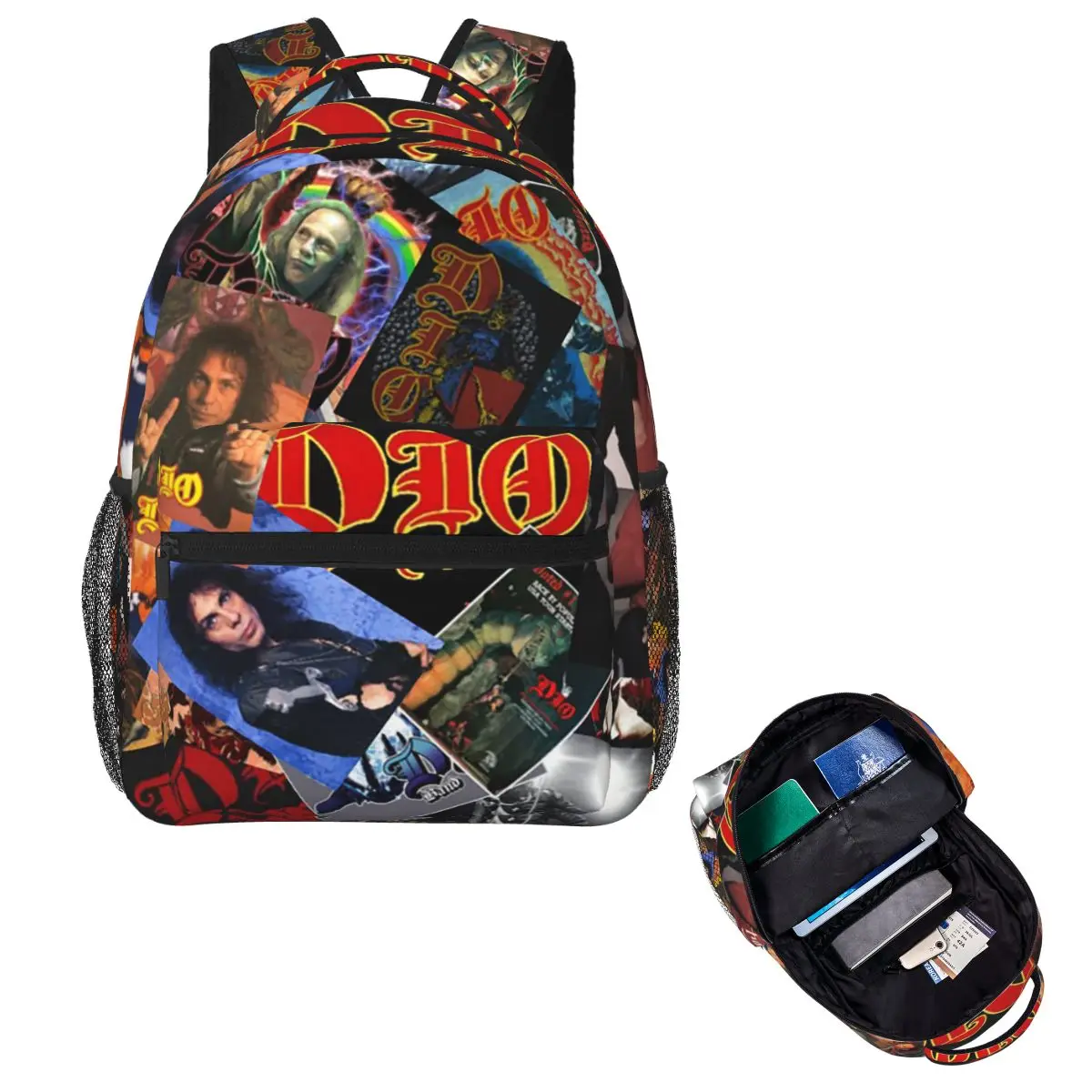 Band Dio Last In Line Tour Student Backpack School Bag Hiking Travel Daypack for Boys Girls Fashion Bookbag Shoulder Bags