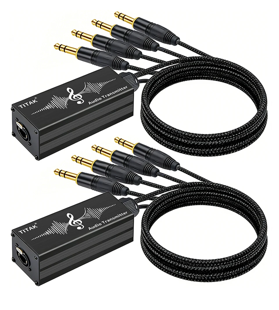 TITAK 4-Kanal 3-Pin XLR Snake Multi-Netzwerk-Extender über Cat6-Kabel für Bühnenbeleuchtung, Aufnahmestudios, Audio-DMX-Übertragung – Detail 2
