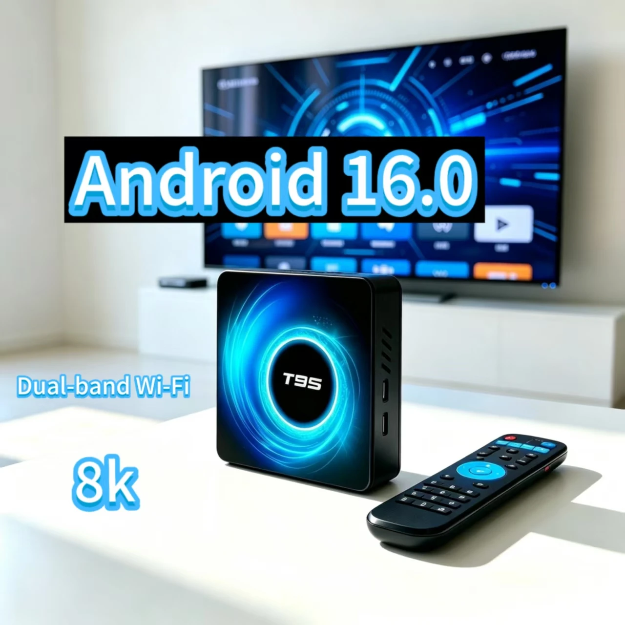 Smart TV Box 2026 UHD 8K Reproductor Multimedia Android 16 Allwinner H616 Wi-Fi de Doble Banda RAM 4G 8G ROM 32G 64G 128G 256G Set Top Box