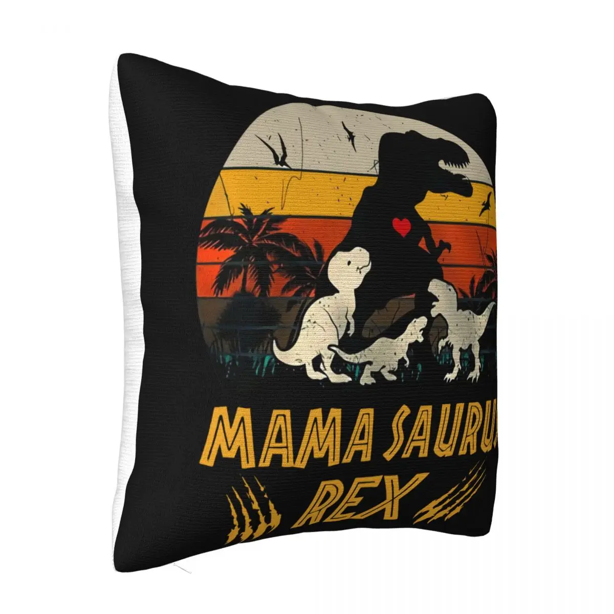 New Funny Mamasaurus Rex I Three Kids Mom And Dinasaur S 2Xl Womens Straight Slim Fit Hip-Hop Retro Pillow Case