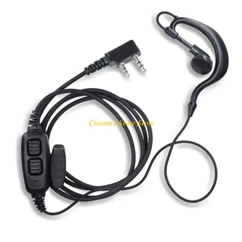 A3PC Double Push To Talk Earpiece Headset Akustik untuk 82 Series Two Way Radio