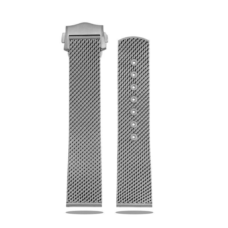 High-quality Titanium steel watchband 20mm strap for Omega Seamaster 300 Watch Strap Woven Metal Bracelet stainless steel belt