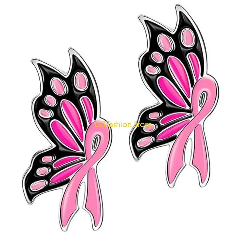 

Y5GC Pink Ribbon Brooch Pin Breast Cancers Awareness Lapel Pin Hope Ribbon Lapel Pins