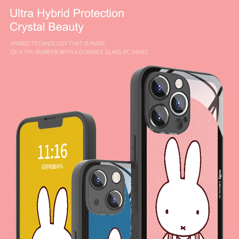 Miffy X MIPOW Phone Case For iPhone 12 Hybrid Case Design Fashion Case For iPhone 13 Pro Max Personalized Phone Case Cartoon