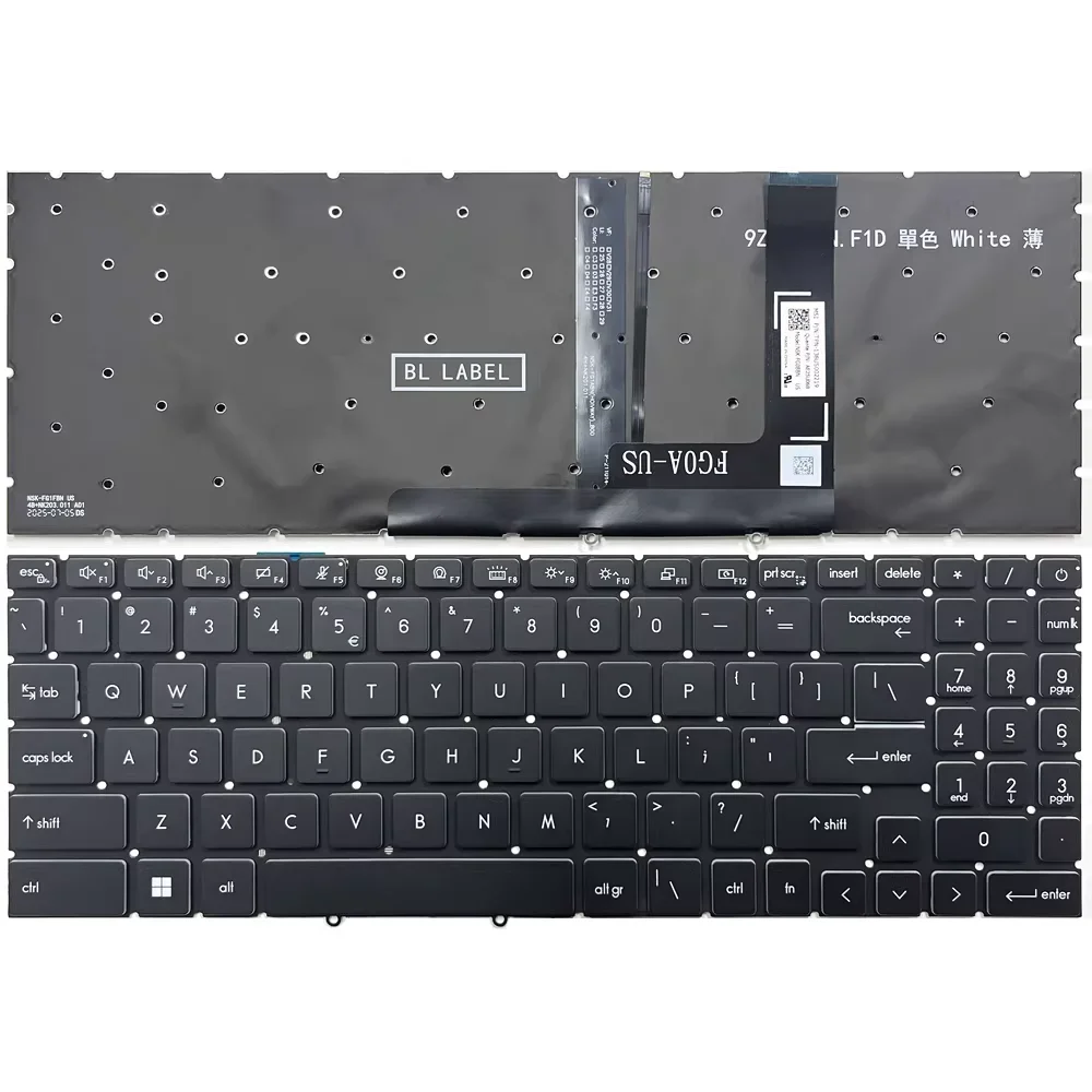 M   for MSI Creator M16 A11UC A11UD A12UC A12UD A12UE A12U US Keyboard White Backlit