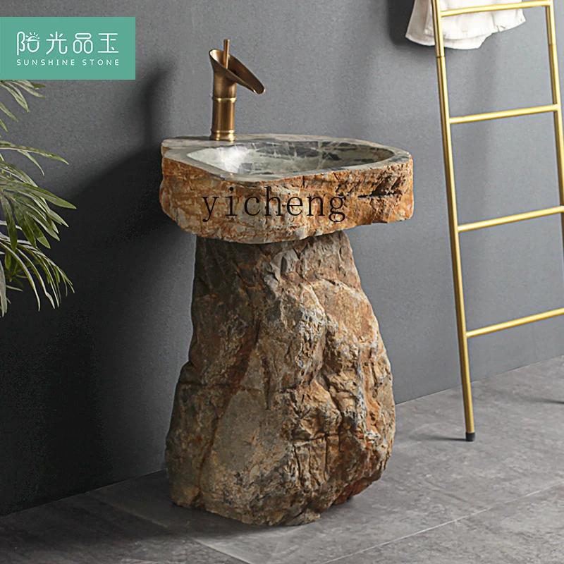 

LX stone wash basin outdoor courtyard mop pool column basin household balcony
