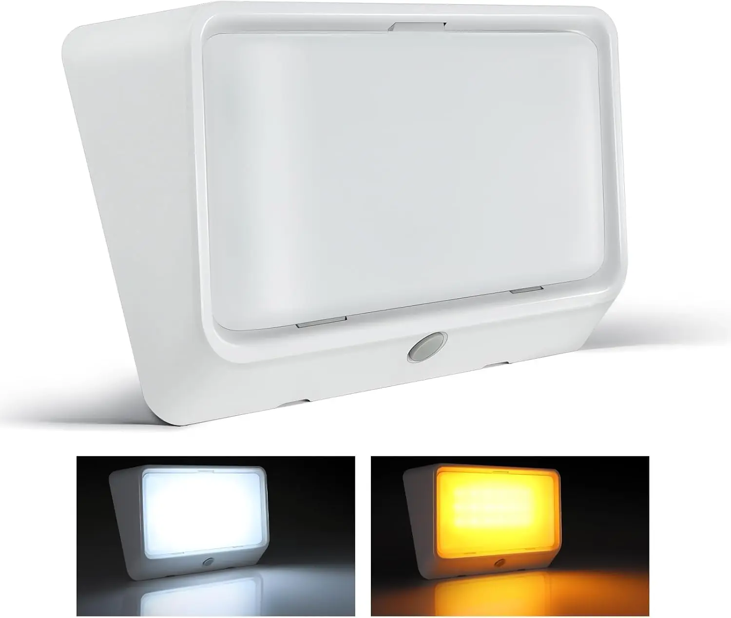 

RV LED Porch Light w/Switchable White Amber Light Color, 12V Exterior Utility Porch Light for Camper Motorhome