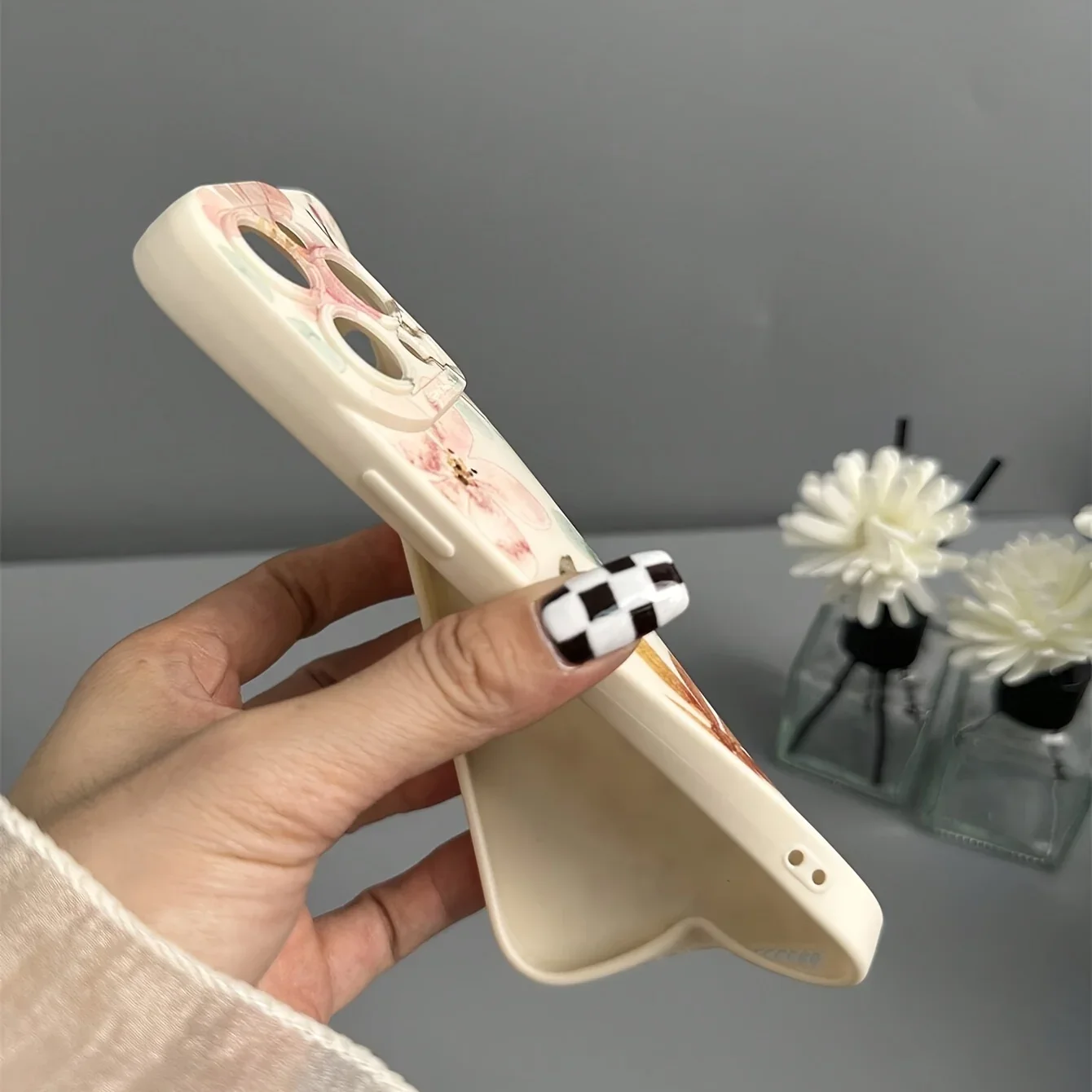 Чехол для телефона с цветочным узором для iPhone 11 12, 13, 14, 15, 16, серии 17 PRO MAX PLUS