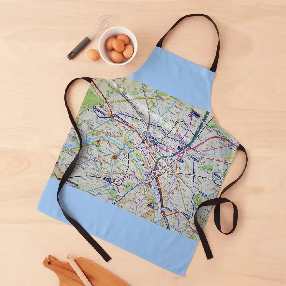 

Paris Metro Map Apron cleanings Manicurists Things For Home And Kitchen Apron