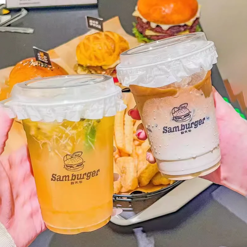 شعار مخصص كوب بلاستك كوب شاي فقاعات ، القهوة ، عصير ، المشروبات الباردة ، كوب نفطة بلاستيكي ناعم على شكل حرف Y كوب آيس كريم الحلوى #3