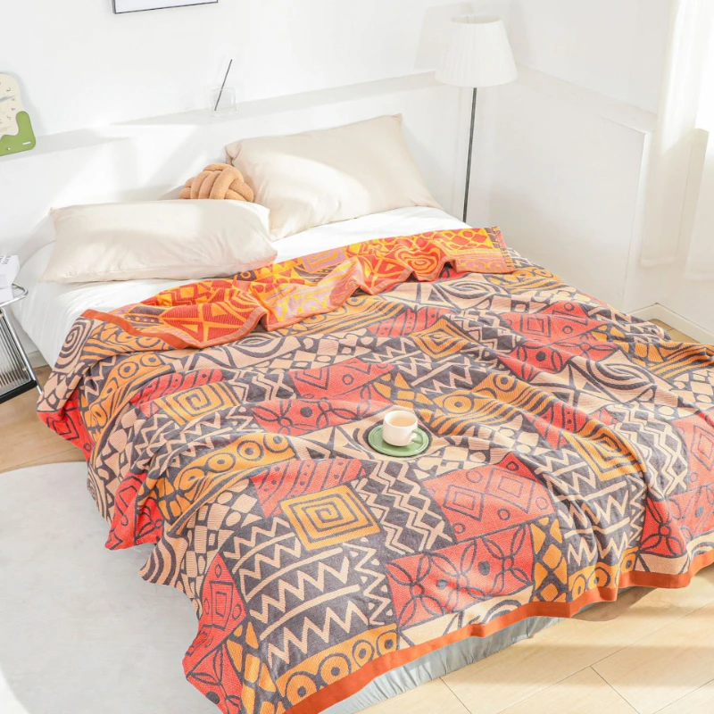 100% Cotton Gauze Throw Blanket - Multi-Use Sofa Cover & Bedspread, Non-Slip Couch Protector, Soft Breathable Blanket for Bed
