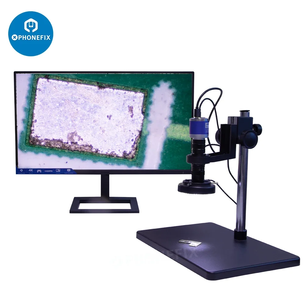 Imagem -06 - Microscópio de Ampliação Ajustável Zoom Lente c Mount Câmera de Vídeo Usb Hdmi Vga Industrial 120x 130x 180x 200x 300x 0.7x4.5x