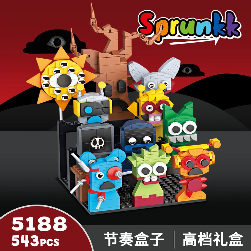 20 en 1 Sprunki jouets ensemble de construction Sprunki figurines d'action jeu de musique rôles blocs de construction de noël cadeau pour et enfants