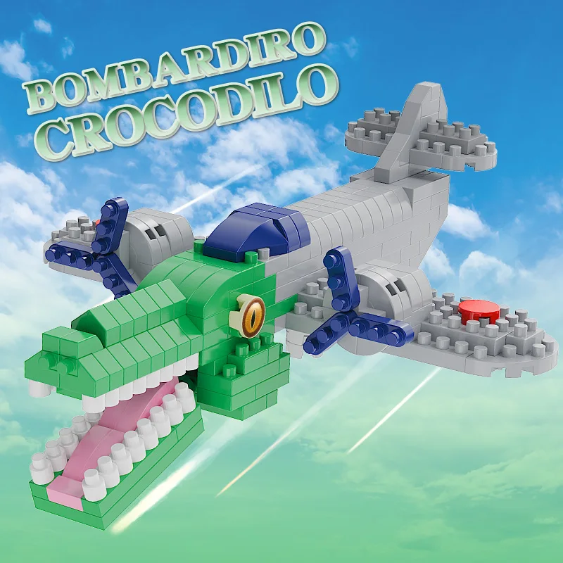 Creativo Building Blocks Figurine Shan Hai Jing Mondo Animale Set di insetti Mattoni Volpe Scarpe da corsa Squalo per bambini Giocattolo Modalità regalo