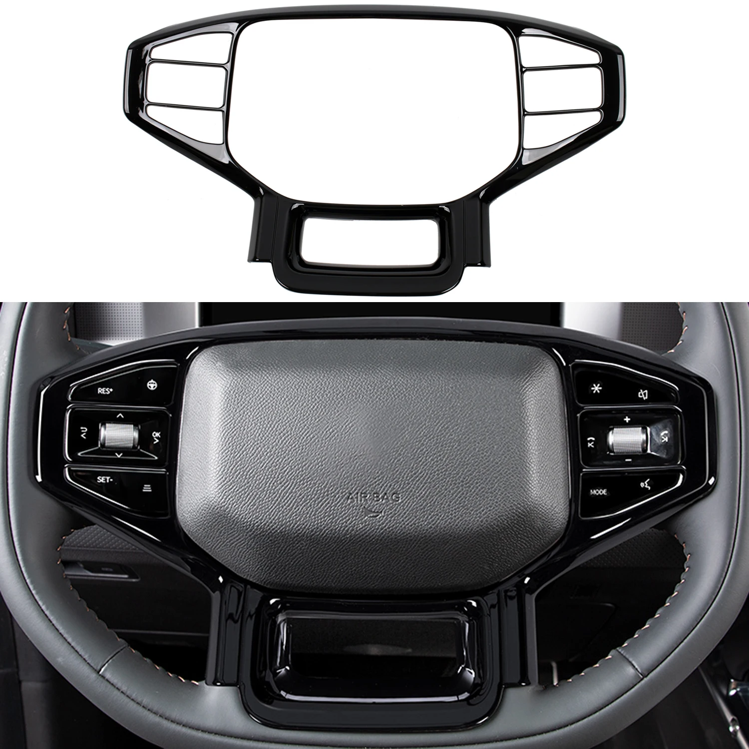 

For Jetour Traveller T2 2023 2024 2025 Car Accessories ABS Plastic Steering Wheel Center Decor Cover 1PC