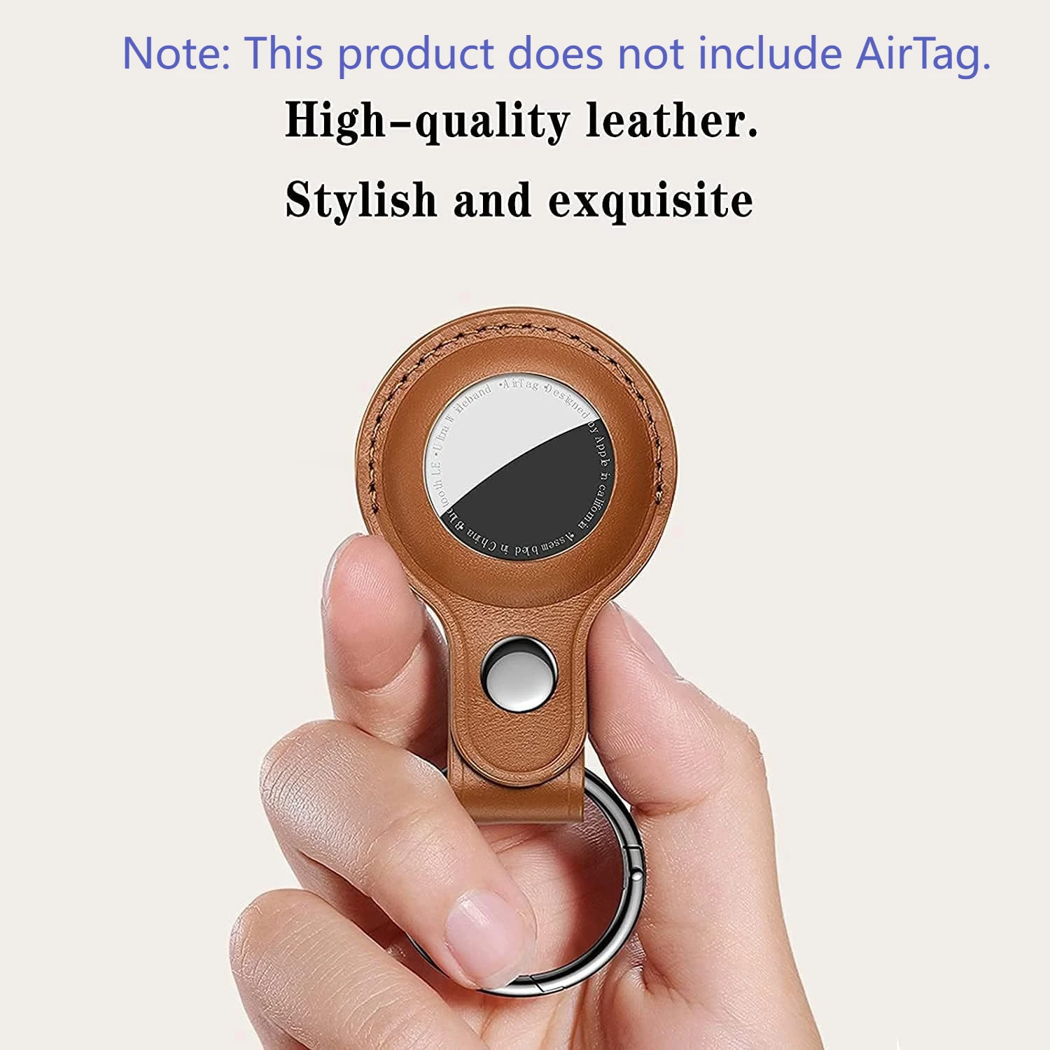 Funda de Cuero PU para Apple Airtag, Funda Protectora para Localizador Apple, Dispositivo Antipérdida, Accesorios para Llavero