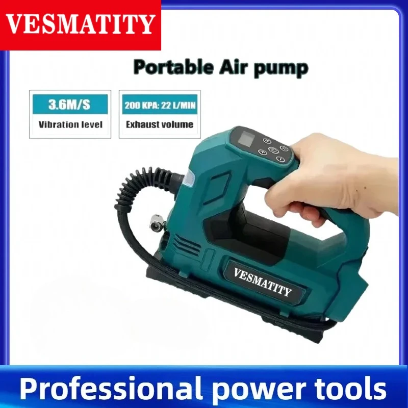 Portable Air pump Cordless Inflator Bare Tool For Car Tyre Inflator Electric Motorcycle Pump For Makita Battery