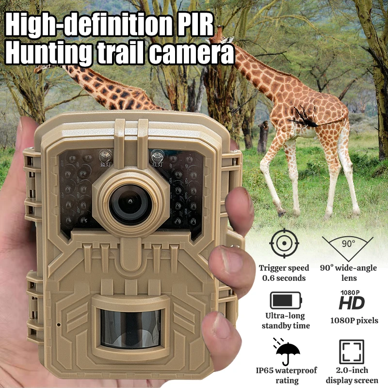 16MP Trail Hunting Camera 1080P IR Night Vision Waterproof Motion Activated Wildlife Photo Trap for Farm Garden Monitoring