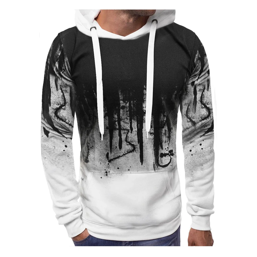 

Funny Letters Printed Hoodies Outdoor Sport Sweatshirts Casual Pullovers Autumn and Winter Men's Design Hoodies S-4X