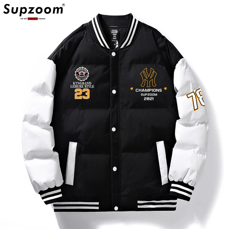 Supzoom New Arrival Fashion Parka Thick Casual Regular Quilted Male Popular Clothes Patchwork Baseball Coat Winter Jacket Men