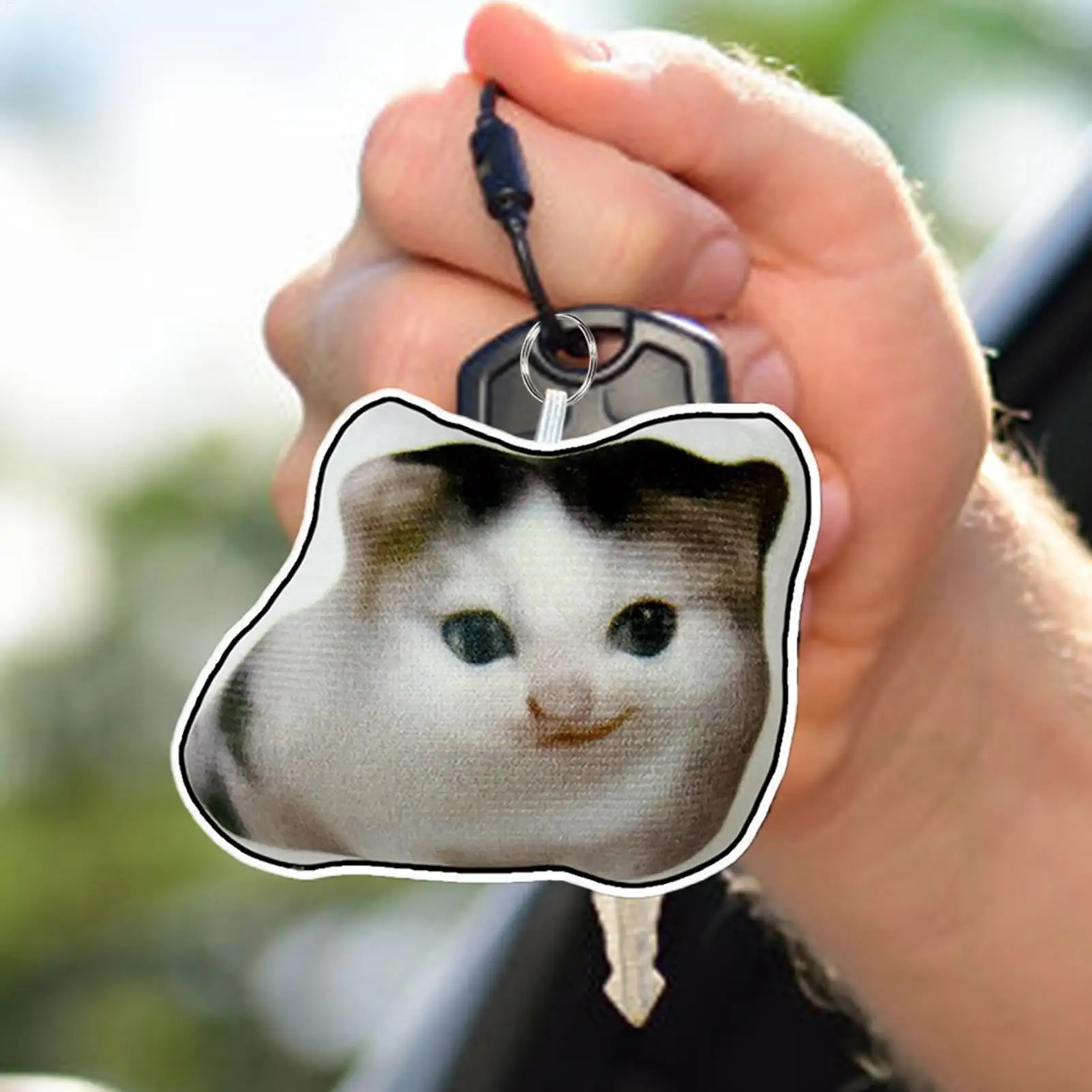 Cat Voice Keychain with Sound Decompressions German Kitten Voice Pendant Reverses Cat Voice Doll