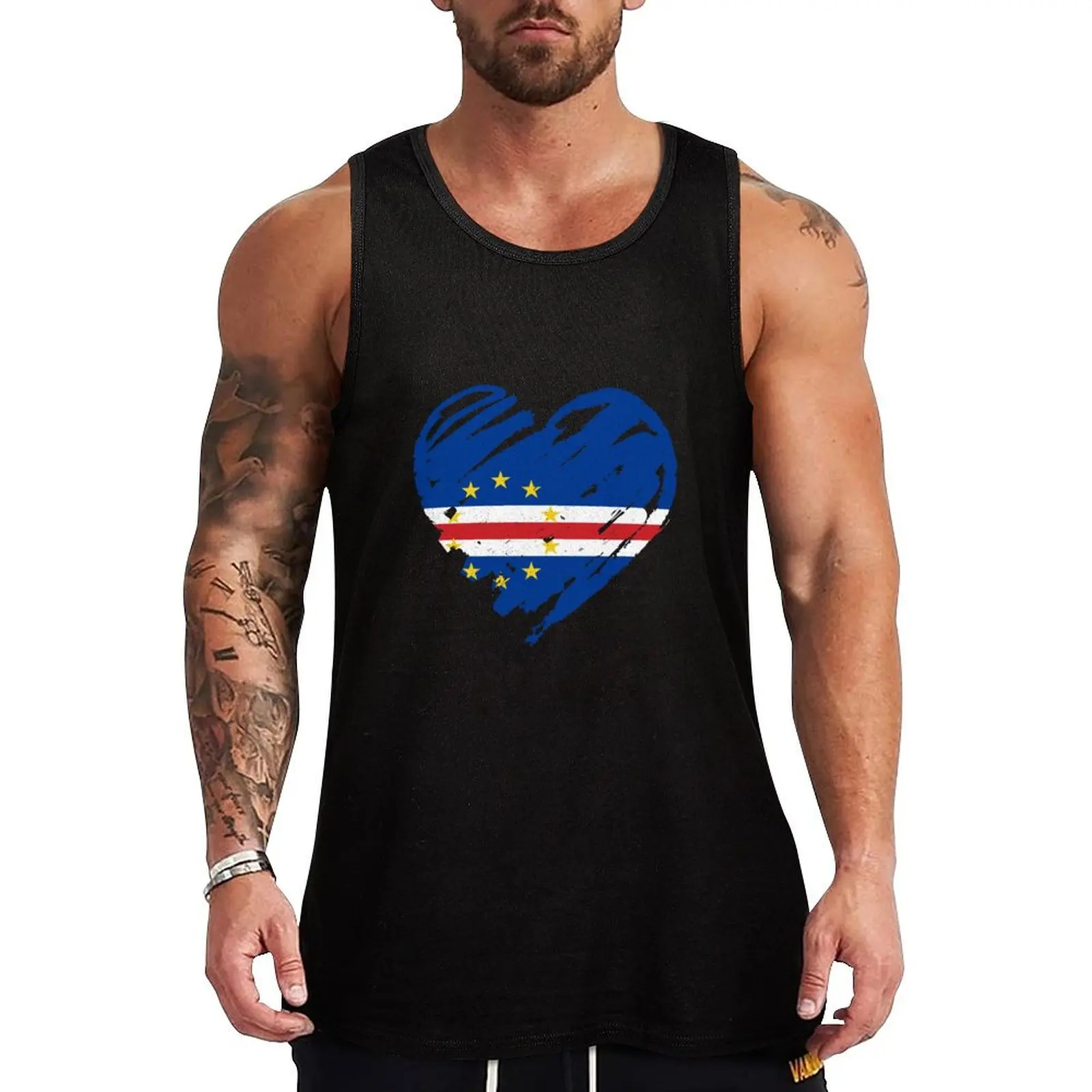 I Love Cape Verde Tank Top Men's gym clothing Men's t-shirt men clothes sleeveless shirt man