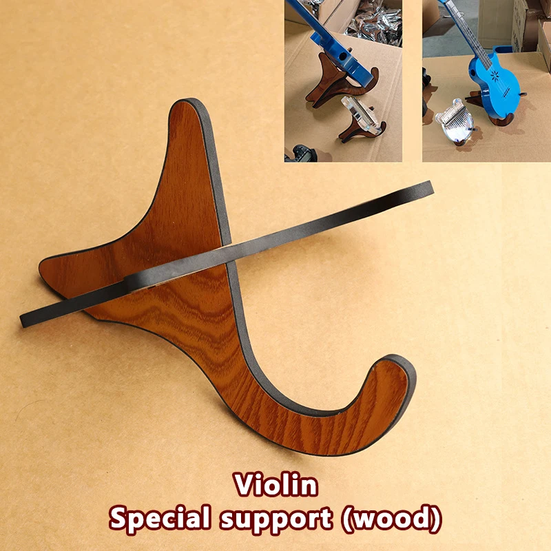 Portable Ukulele Wooden Holder Stand Collapsible Vertical Guitar Violin Display Stand Rack Accessories Qin Thumb Qin Wooden