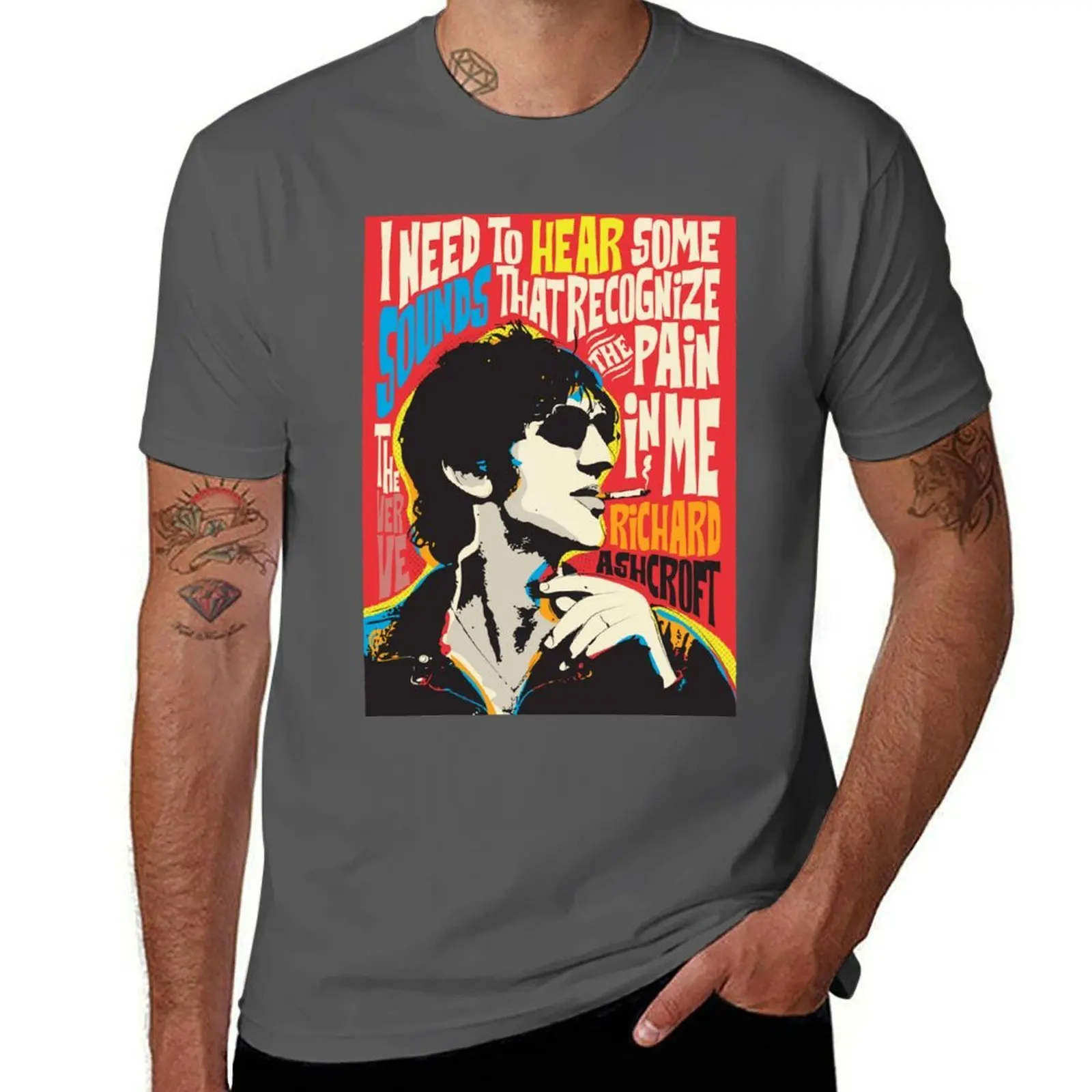 

Richard Ashcroft Pop Art Quote T-Shirt man t shirts cotton t shirts for man cotton T-Shirt