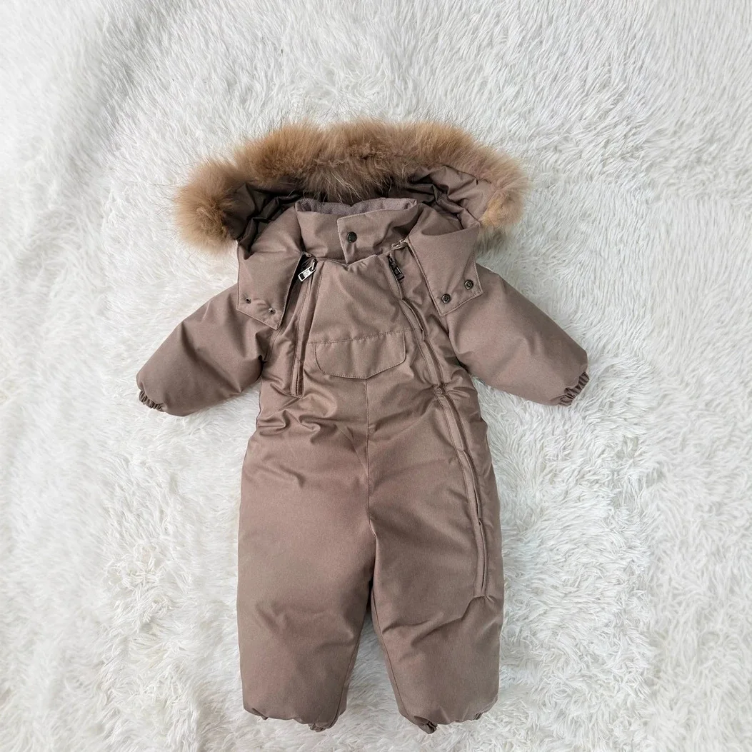 Children's Coat 26 Winter New Solid Color Fashion Fleece Thickened Warm Boys and Girls One-Piece Cotton Windproof Cotton Clothes