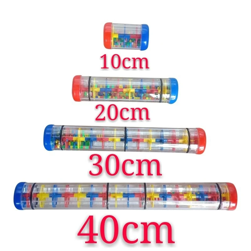 Rain Stick Brinquedos para Bebês, chocalho Shaker, Desenvolvimento Sensorial, Áudio Instrumento Musical, Rainmaker, 6-12 meses