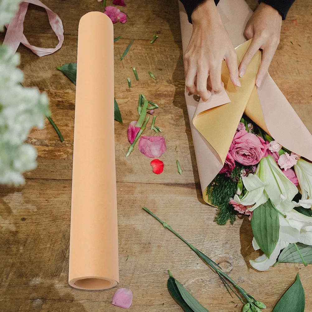 Premium Brown Kraft Paper Roll for Gift Wrapping Party Christmas DIY Handcraft Painting Flower Bouquet Packing Wrapping Paper