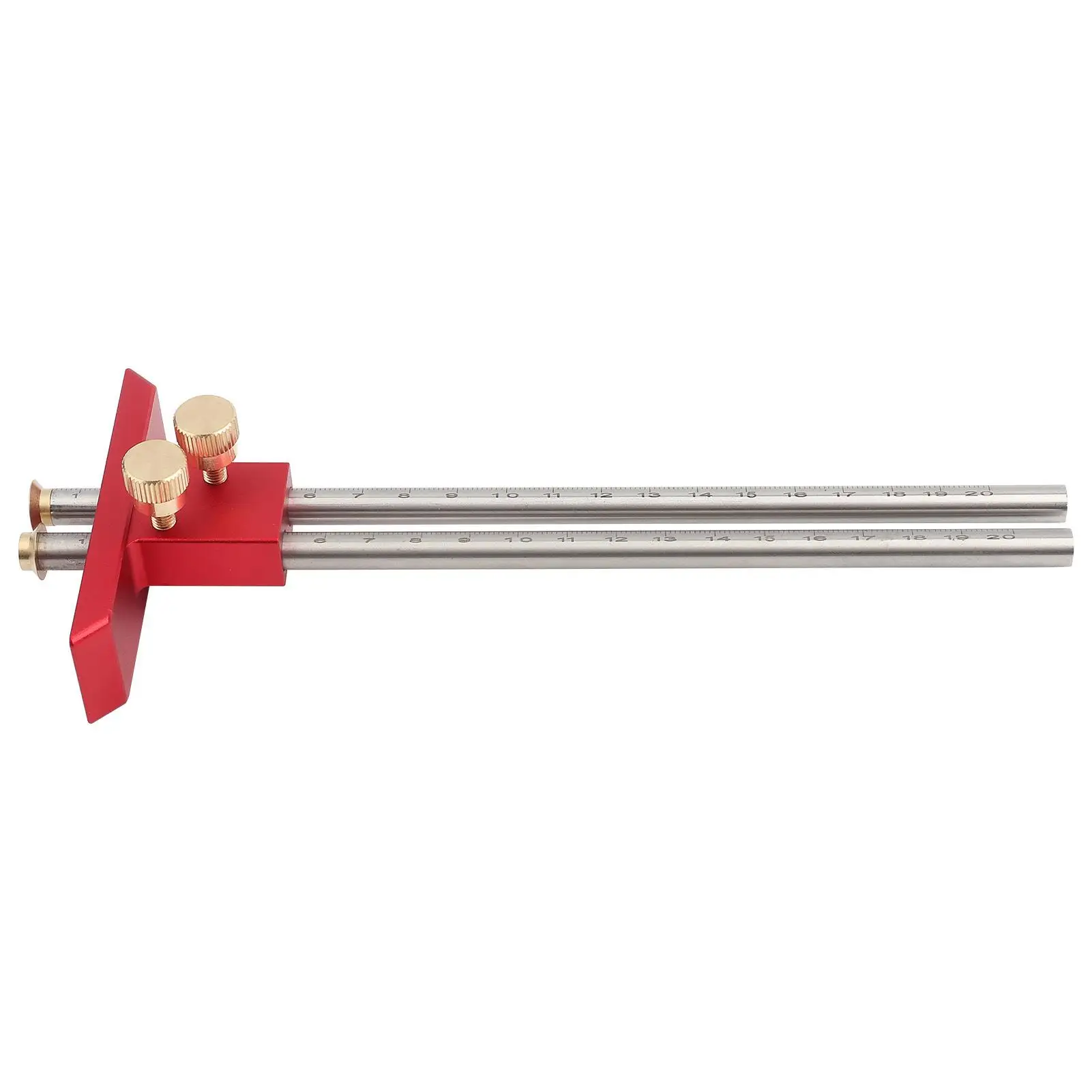 

Stainless Steel Double Head Scriber Ruler Woodworking Marking Gauge Tool for Carpentry Measurements